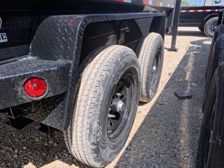 New 2026 Iron Bull 83x14 DTG Gooseneck Dump Trailer with 2)7K Straight Axles, 2) Elec. Brakes F-Adj., Hydraulic Jack , Solar Panel Charger