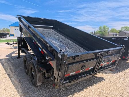 New 2026 Iron Bull 83x14 DTG Gooseneck Dump Trailer with 2)7K Straight Axles, 2) Elec. Brakes F-Adj., Hydraulic Jack , Solar Panel Charger