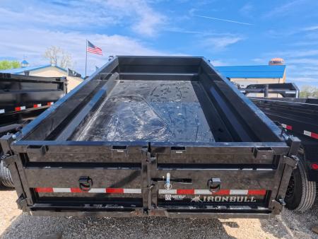 New 2026 Iron Bull 83x14 DTG Gooseneck Dump Trailer with 2)7K Straight Axles, 2) Elec. Brakes F-Adj., Hydraulic Jack , Solar Panel Charger