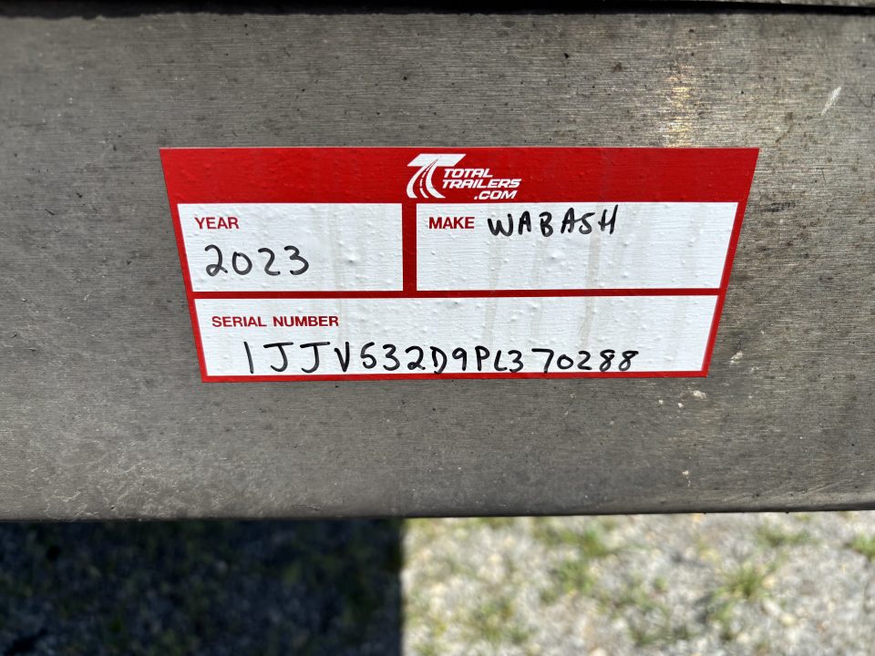 New $795/month RENT TO OWN Trailer- 2023 Wabash Plate Dry Van