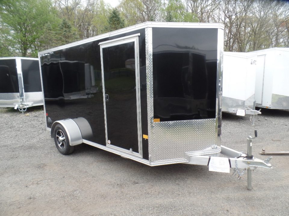 New 2026 ALCOM 6X12 Single Axle Black Cargo / Enclosed Trailer