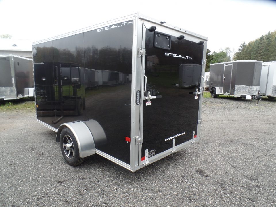 New 2026 ALCOM 6X12 Single Axle Black Cargo / Enclosed Trailer