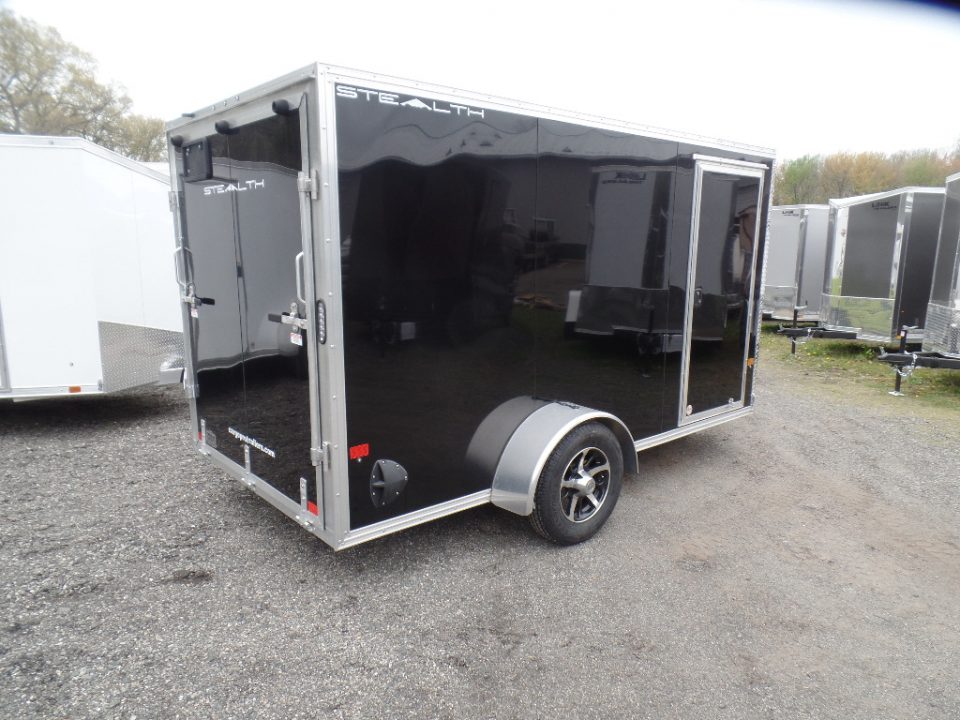New 2026 ALCOM 6X12 Single Axle Black Cargo / Enclosed Trailer