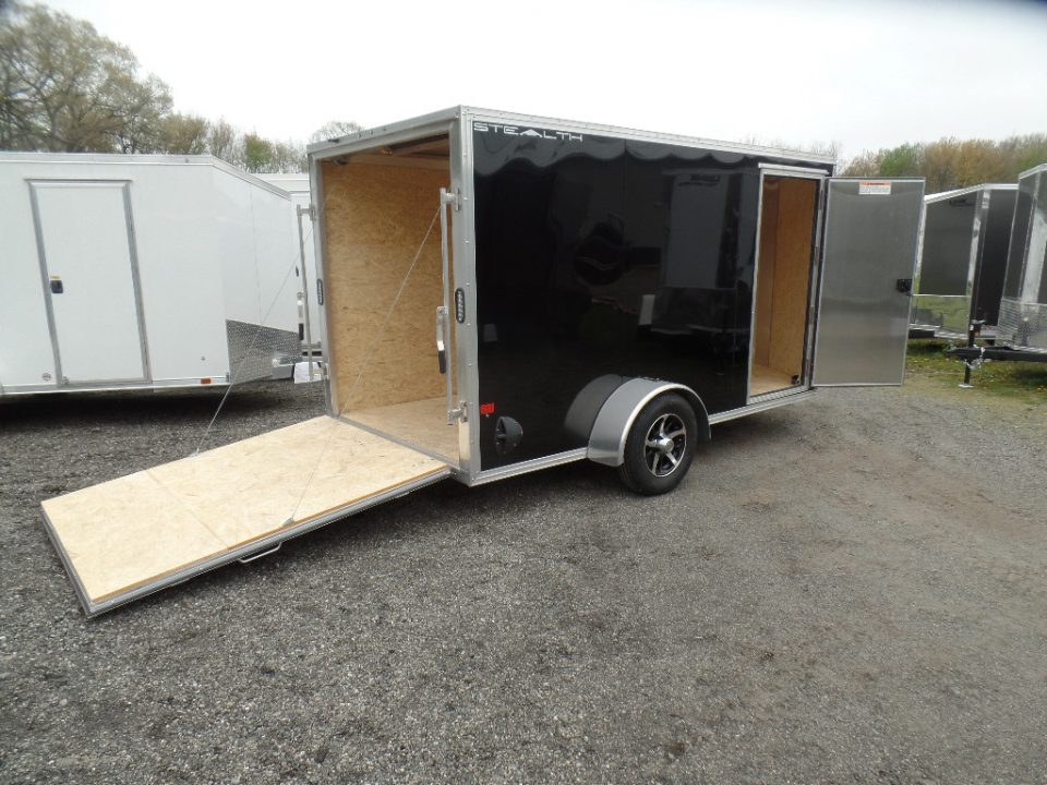 New 2026 ALCOM 6X12 Single Axle Black Cargo / Enclosed Trailer