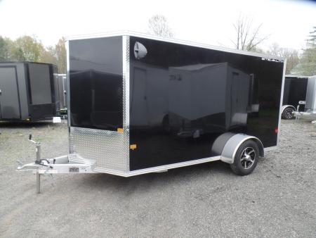 New 2026 ALCOM 6X12 Single Axle Black Cargo / Enclosed Trailer