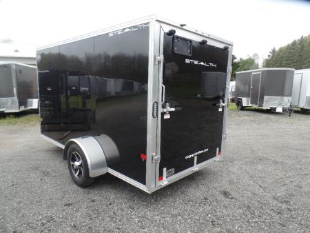 New 2026 ALCOM 6X12 Single Axle Black Cargo / Enclosed Trailer