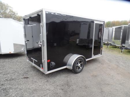 New 2026 ALCOM 6X12 Single Axle Black Cargo / Enclosed Trailer