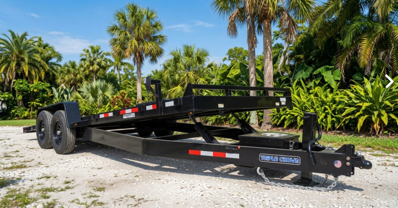 New 2026 Triple Crown Trailers 7x18 Hydraulic Power Tilt Trailer – 10K GVWR | Heavy-Duty Equipment Trailer Tilt Trailer