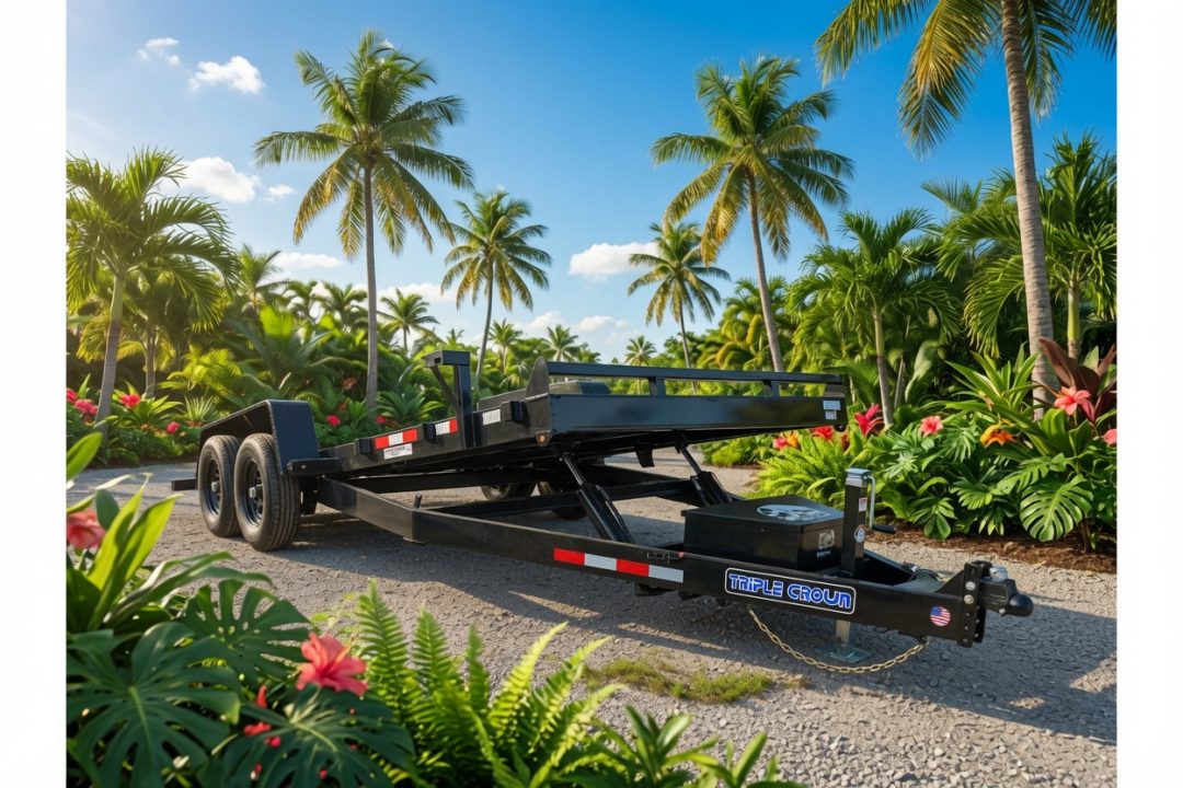 New 2026 Triple Crown Trailers 7x18 Hydraulic Power Tilt Trailer – 10K GVWR | Heavy-Duty Equipment Trailer Tilt Trailer