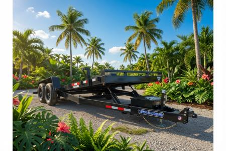 New 2026 Triple Crown Trailers 7x18 Hydraulic Power Tilt Trailer – 10K GVWR | Heavy-Duty Equipment Trailer Tilt Trailer