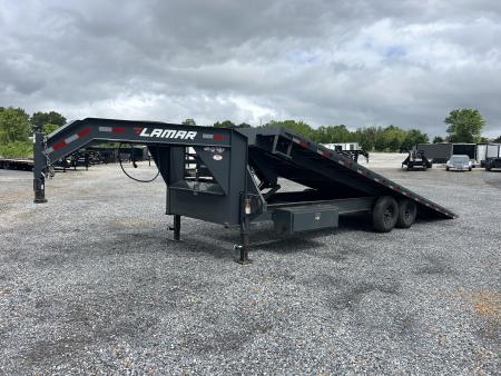 Used 2024 Lamar 102  X 24' 14K GVWR Gooseneck Tilt Trailer