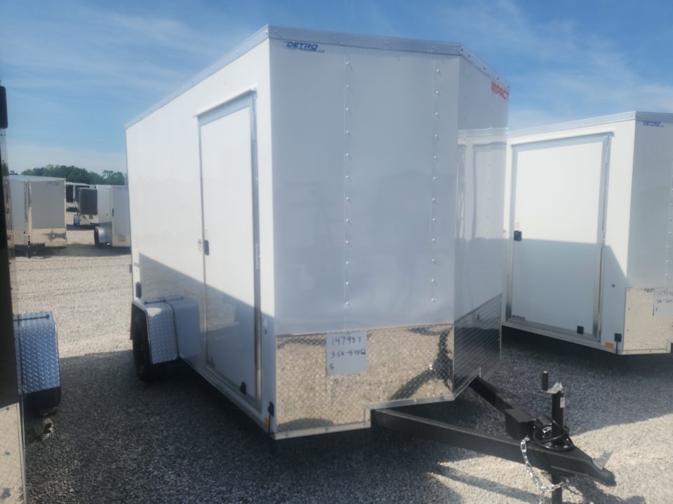 New 2026 Impact Trailers 7 x 12 Quake Flat Top V-Nose 3.5K Brake