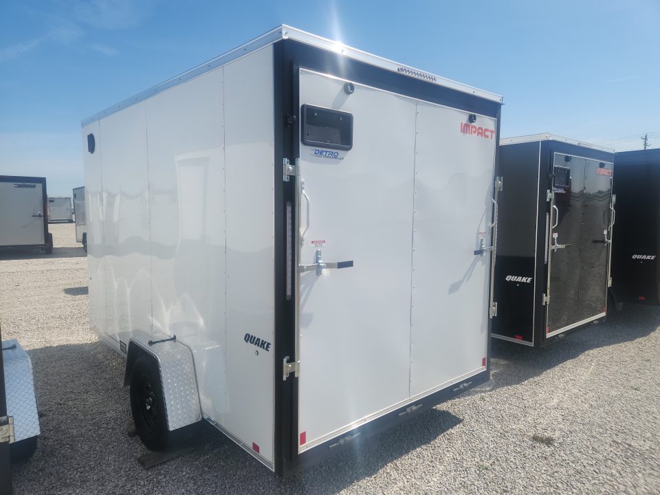 New 2026 Impact Trailers 7 x 12 Quake Flat Top V-Nose 3.5K Brake