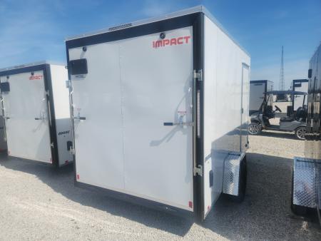 New 2026 Impact Trailers 7 x 12 Quake Flat Top V-Nose 3.5K Brake