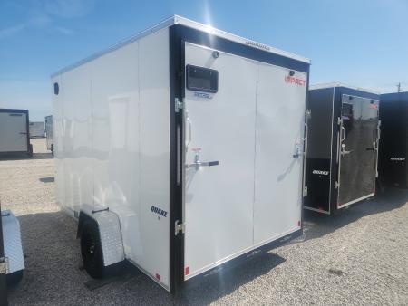 New 2026 Impact Trailers 7 x 12 Quake Flat Top V-Nose 3.5K Brake
