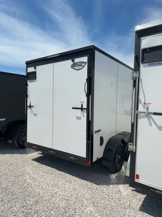 New 2026 Impact Trailers 7 x 12 Quake Flat Top V-Nose 7K