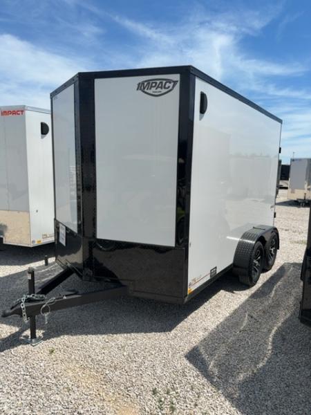 New 2026 Impact Trailers 7 x 12 Quake Flat Top V-Nose 7K