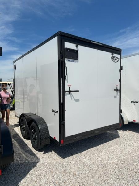 New 2026 Impact Trailers 7 x 12 Quake Flat Top V-Nose 7K