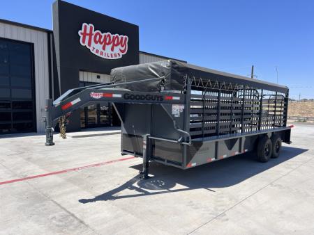 New 2027 Good Guys 6'8"x20' GN Bar Top Livestock Trailer - Wrangler