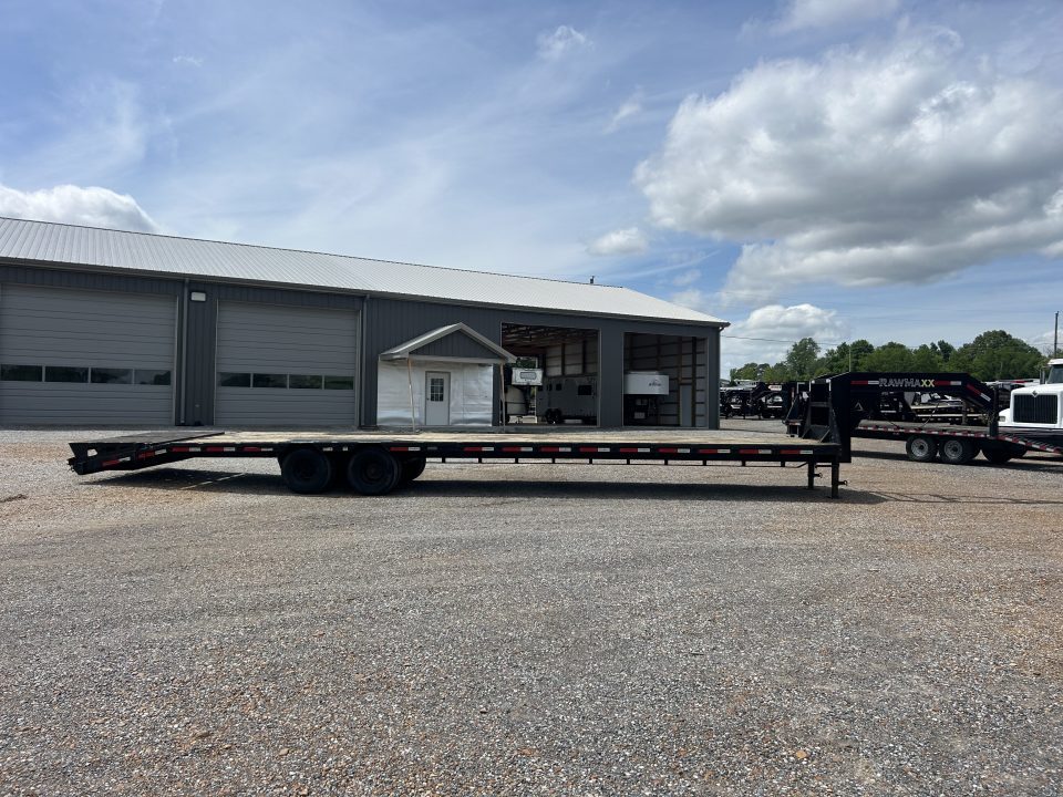 Used 2023 RawMaxx 102"X40' 22K GVWR Gooseneck Flatbed Trailer