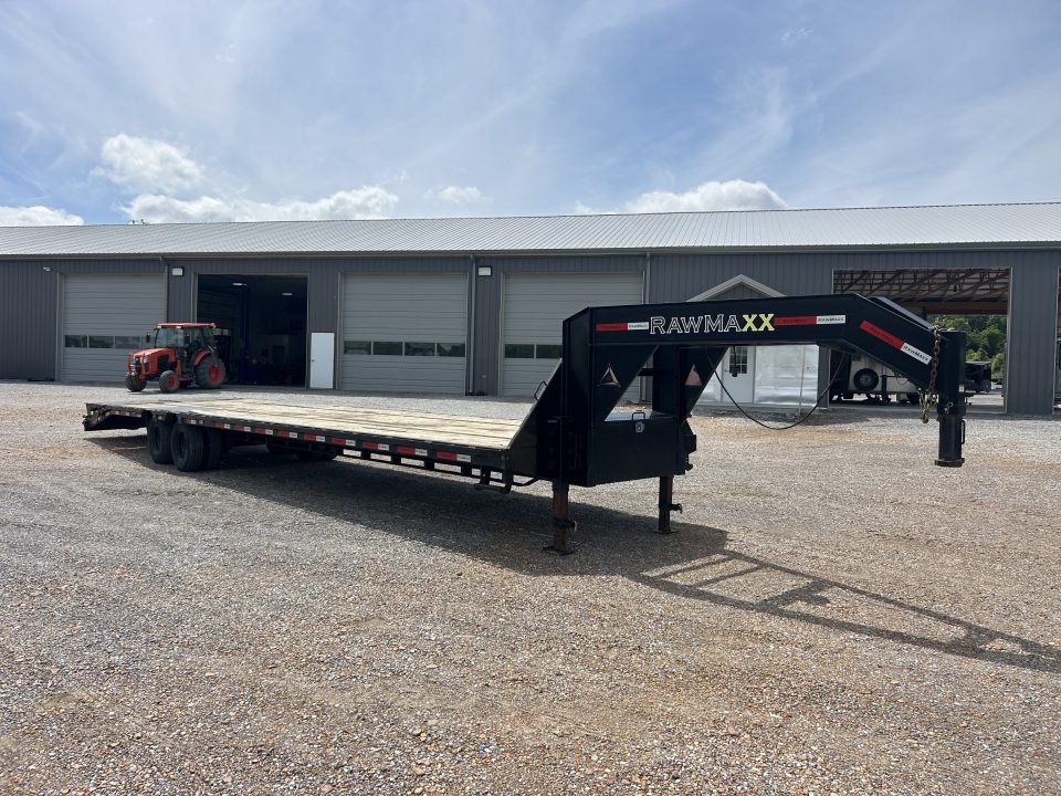 Used 2023 RawMaxx 102"X40' 22K GVWR Gooseneck Flatbed Trailer