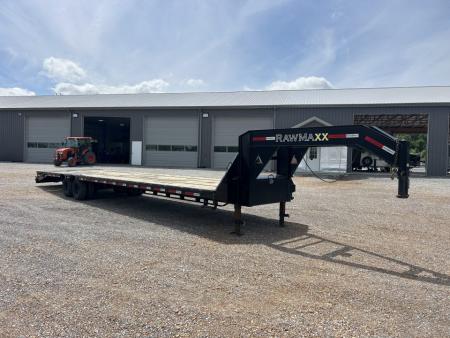 Used 2023 RawMaxx 102"X40' 22K GVWR Gooseneck Flatbed Trailer