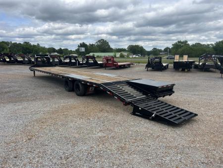 Used 2024 PJ 102"X40' 25K GVWR Gooseneck Flatbed Trailer