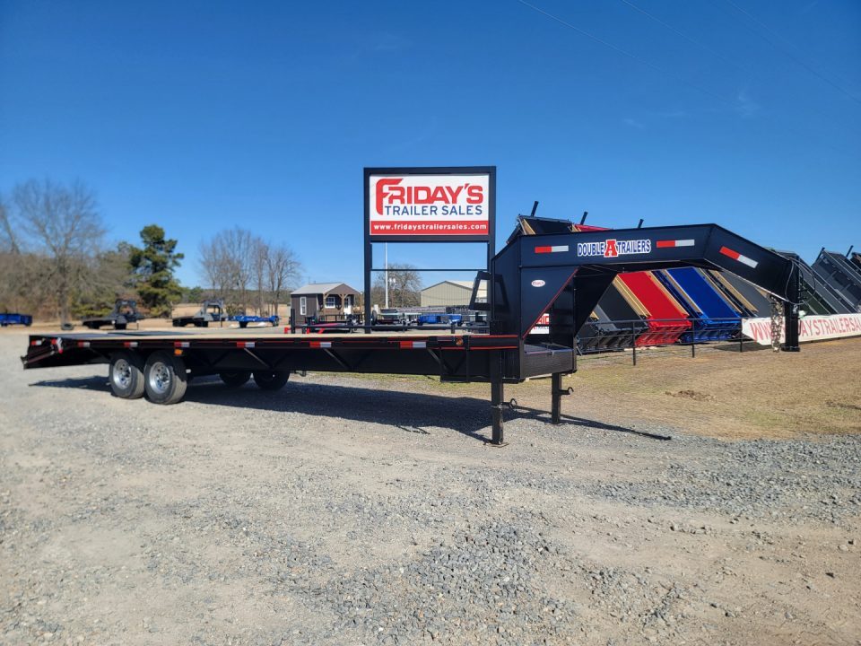 New 2026 Double A 28' X 102" Deckover Gooseneck w/ Mega Ramps Equipment Trailer