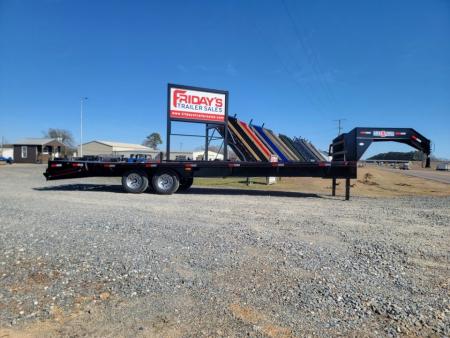 New 2026 Double A 28' X 102" Deckover Gooseneck w/ Mega Ramps Equipment Trailer
