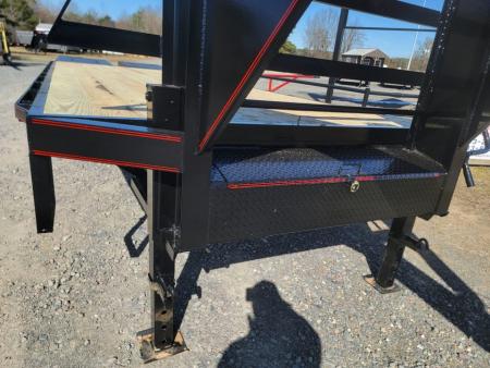 New 2026 Double A 28' X 102" Deckover Gooseneck w/ Mega Ramps Equipment Trailer