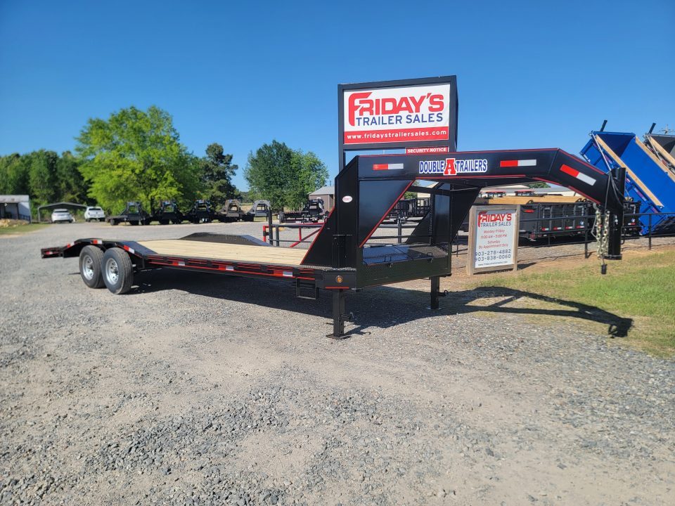 New 2026 Double A 26'x102" Gooseneck Equipment Trailer with Drive Over Fenders Equipment Trailer