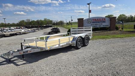 New 2026 H&H 82X14 Aluminum Utility Trailer Rail Side (7K)