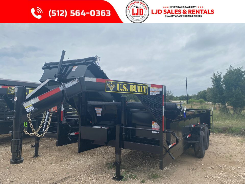 New 2025 - US Built - Gooseneck Dump Trailer 16 x 2 - 16K GVWR - Tarp
