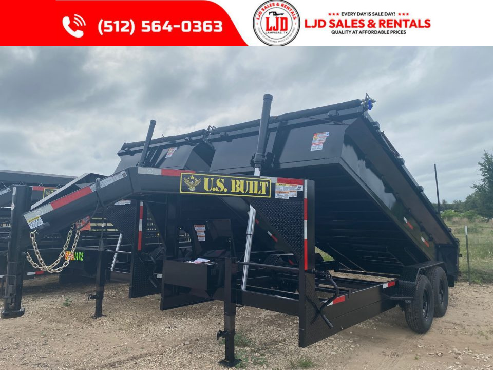 New 2025 - US Built - Gooseneck Dump Trailer 16 x 2 - 16K GVWR - Tarp