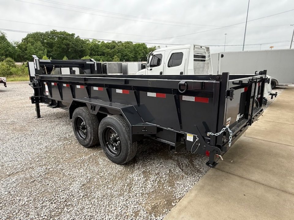 New HillCrest Dump 7x16 GN 2' 17,600 GVWR W/ HD Tube Ramps