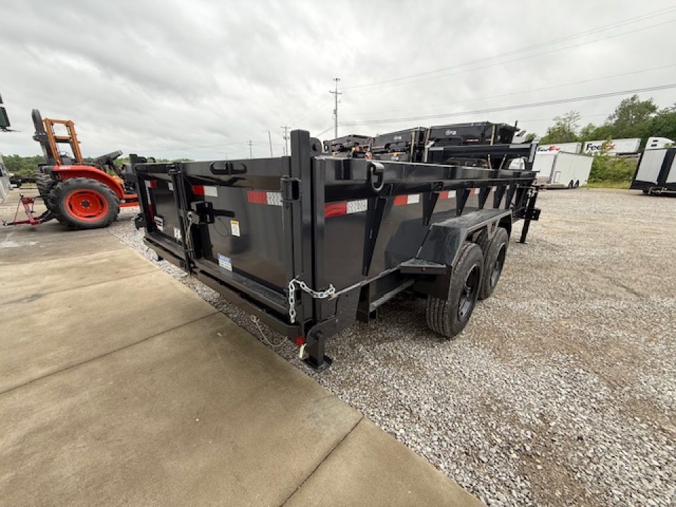 New HillCrest Dump 7x16 GN 2' 17,600 GVWR W/ HD Tube Ramps