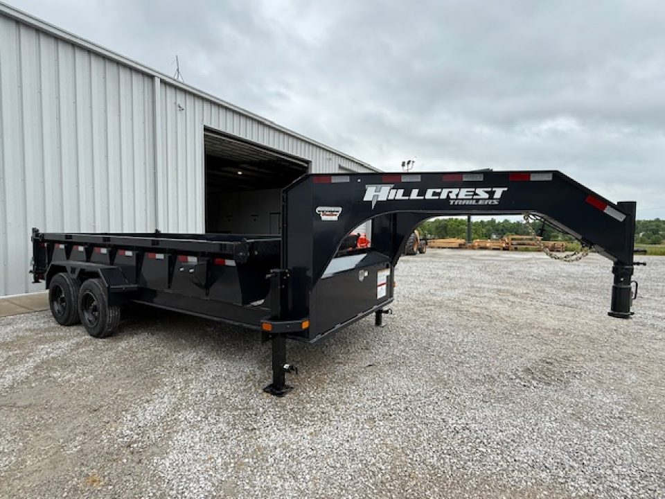 New HillCrest Dump 7x16 GN 2' 17,600 GVWR W/ HD Tube Ramps