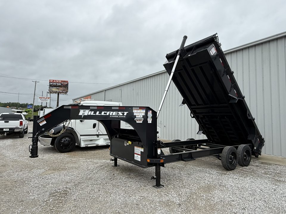 New HillCrest Dump 7x16 GN 2' 17,600 GVWR W/ HD Tube Ramps