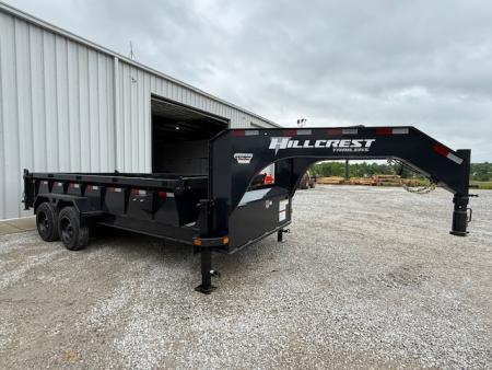 New HillCrest Dump 7x16 GN 2' 17,600 GVWR W/ HD Tube Ramps