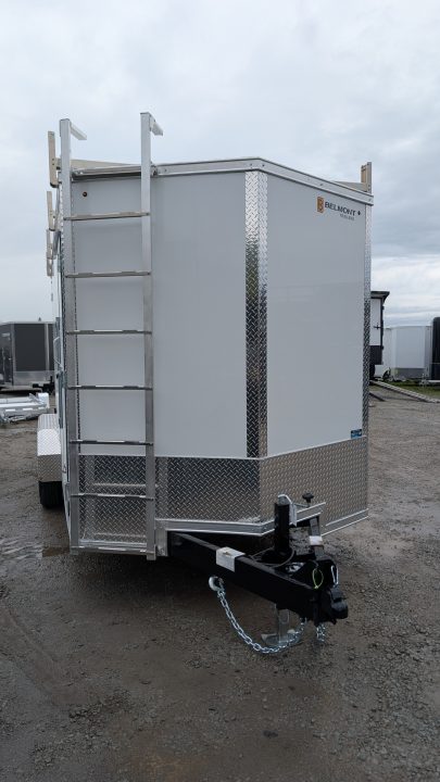 New 2026 BELMONT 7x16 HD V-Nose Contractor Cargo Trailer w/ Barn Doors ( 9990# GVW - POLYCOR EXTERIOR!)