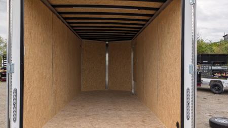 New 2026 BELMONT 7x16 HD V-Nose Contractor Cargo Trailer w/ Barn Doors ( 9990# GVW - POLYCOR EXTERIOR!)