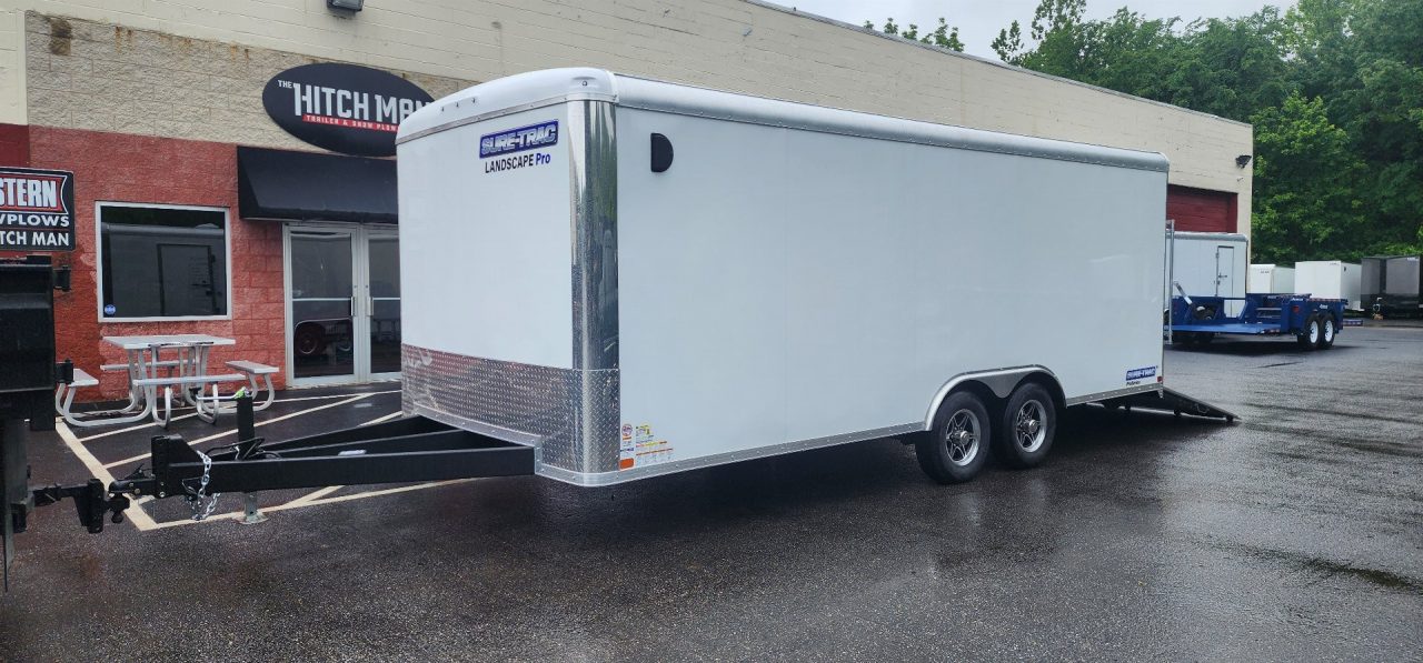 New 8.5 x 20 Sure-Trac Landscape Pro Round Top Cargo 10k/ Enclosed Car Trailer