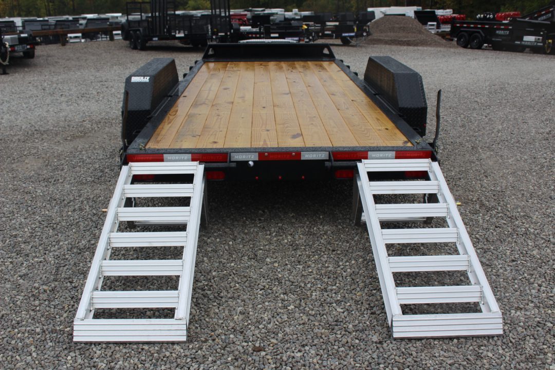 New 2026 Moritz 7' x 18' Low Pro - Aluminum Ramps - Equipment Trailer - 16000# GVW