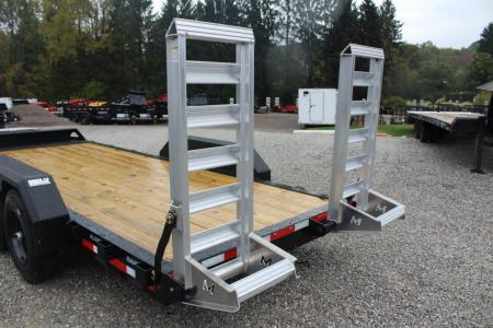 New 2026 Moritz 7' x 18' Low Pro - Aluminum Ramps - Equipment Trailer - 16000# GVW