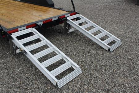 New 2026 Moritz 7' x 18' Low Pro - Aluminum Ramps - Equipment Trailer - 16000# GVW
