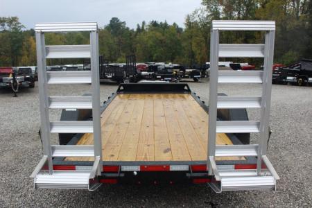 New 2026 Moritz 7' x 18' Low Pro - Aluminum Ramps - Equipment Trailer - 16000# GVW