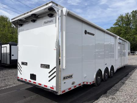 New 2026 Haulmark 44 Gooseneck Bathroom, PolyCor Interior & Exterior, 21K GVWR, Air Prep, Awning, A/C, Landing Light PKG, Hyd. Tongue Jack