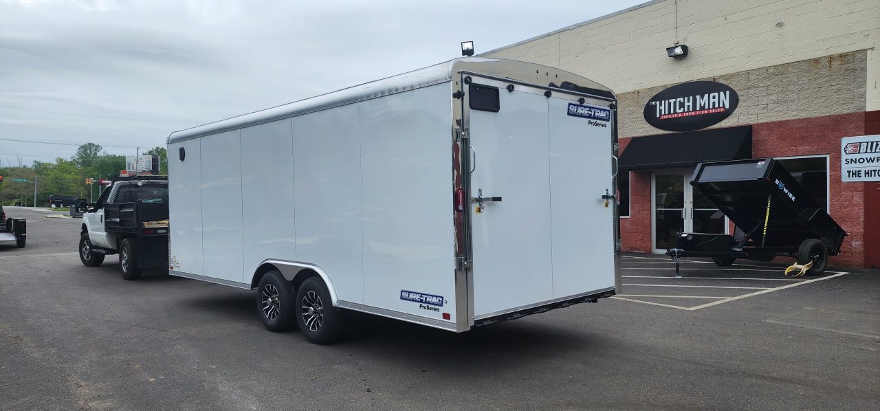 New 8.5 x 20 Sure-Trac Landscape Pro Enclosed Round Top Cargo Trailer 10k