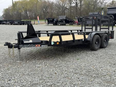 New 2026 RawMaxx 83X16 UTX W/5200 POUND AXLE Utility Trailer, W/2'' PIPE TOP, HEAVY DUTY BIFOLD GATE, TOOL BOX