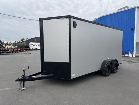 New 2026 Maximum Cargo Trailers 7X18 TA Cargo / Enclosed Trailer *SILVER W/ BLACK